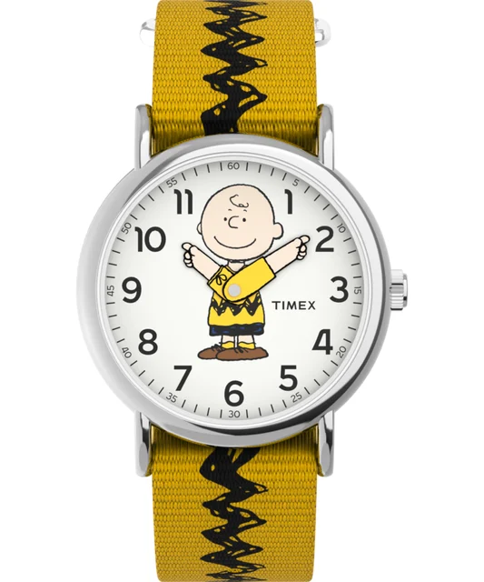 Timex Peanuts® x Charlie Brown 38mm Fabric Strap Watch TW2R41100 kol saati