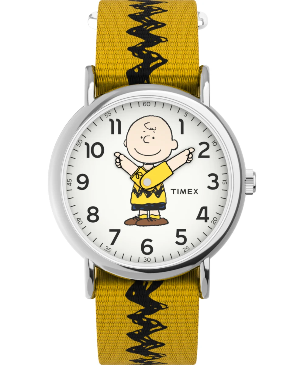 Timex Peanuts® x Charlie Brown 38mm Fabric Strap Watch TW2R41100 38 mm kol saati