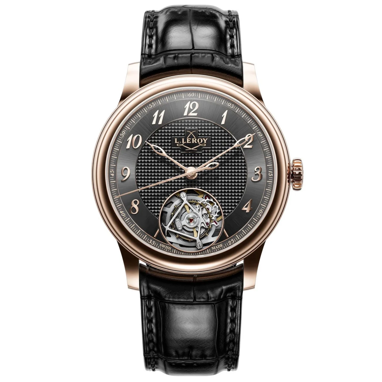 L. Leroy Elyor Red Gold LL309/1 42 mm kol saati