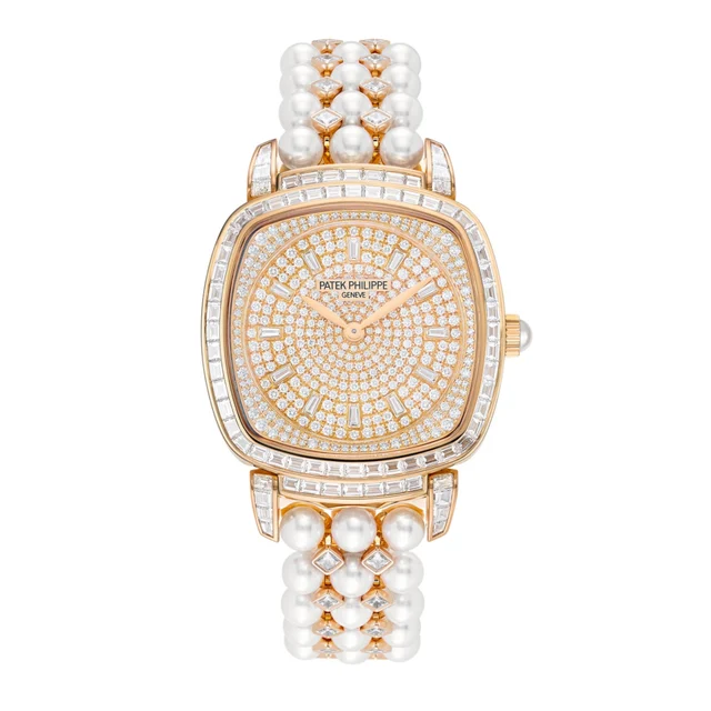 Patek Philippe Gondolo Diamond Dial Pearl and Patek Philippe 7042-100R-010 Gondolo Diamond