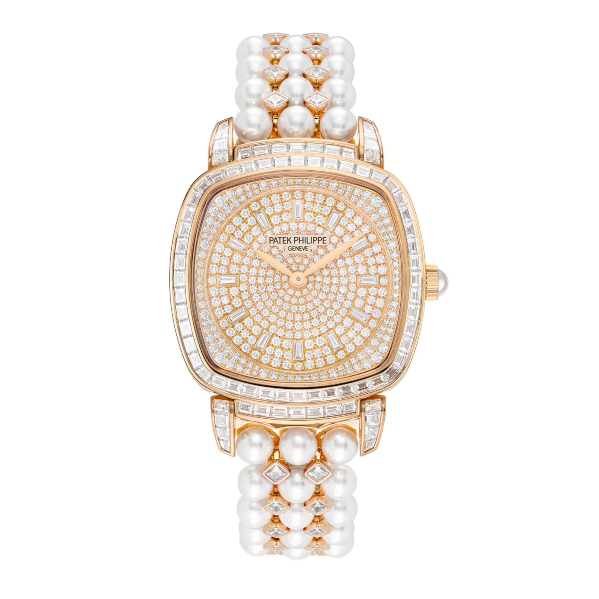 Patek Philippe Gondolo Diamond Dial Pearl and Patek Philippe 7042-100R-010 Gondolo Diamond Dial Pearl and 35 mm kol saati