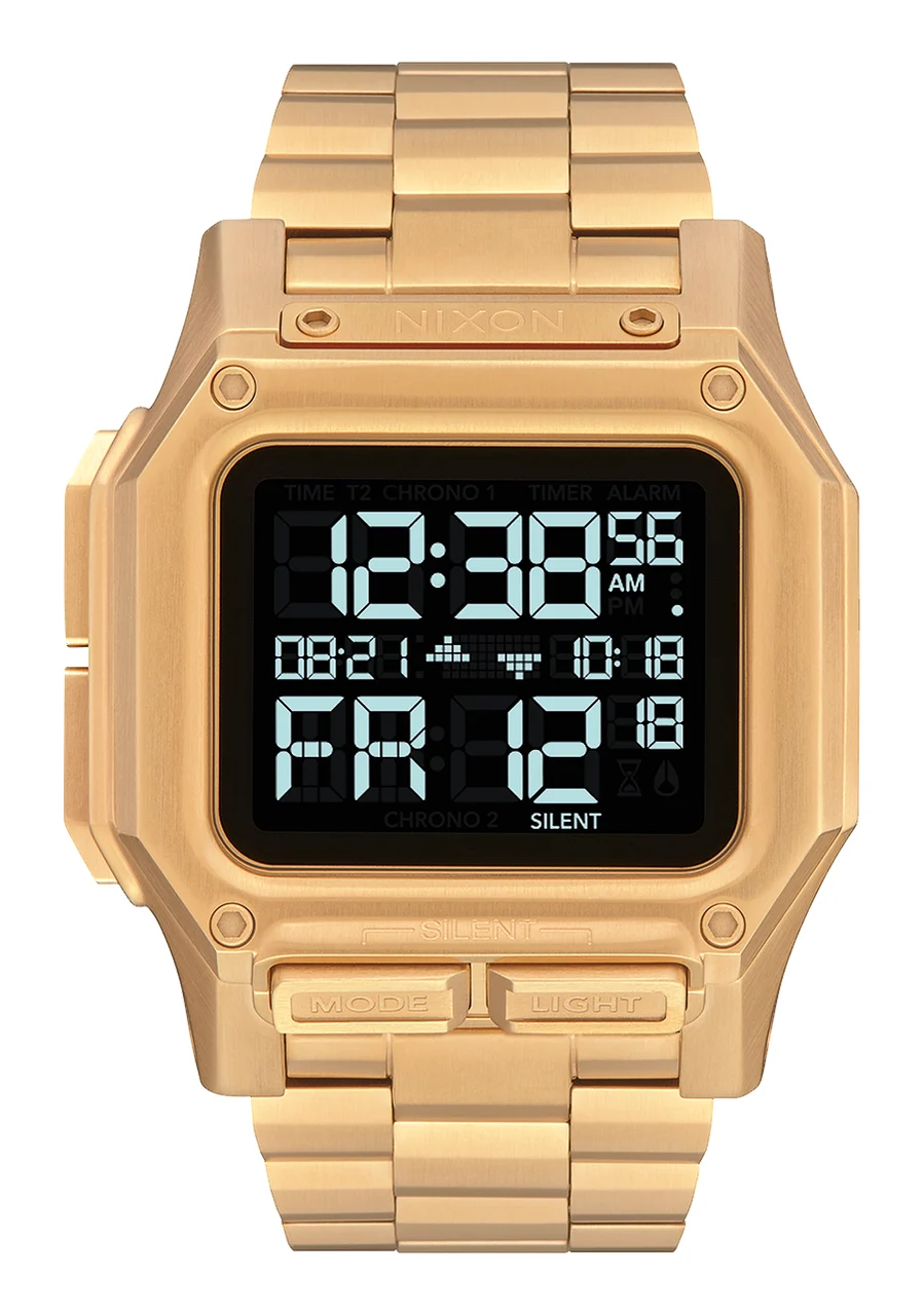 Nixon US Regulus Stainless Steel - All Gold A1268-502-00 46 mm kol saati