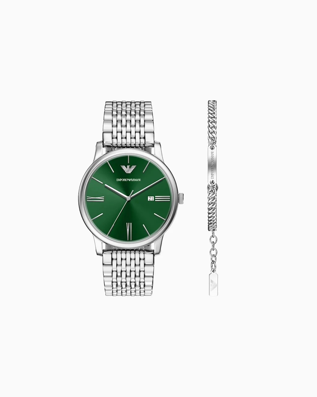 Emporio Armani Quartz Watch and Bracelet Set AR80087SET 42 mm kol saati