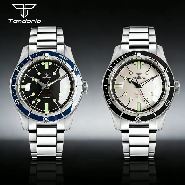 Tandorio Serica Mod TD225M 200M Water Resistant Miyota 8215 Domed Sapphire 120 clicks Beze