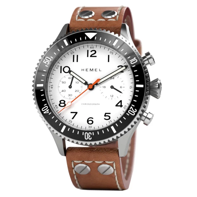 Hemel Meca-Quartz Chronograph Watch with Full Lume Dial #HF3FL kol saati