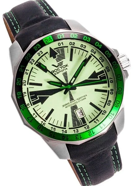 Vostok Europe Vostok-Europe Radio Room, Dual Time Automatic Watch with Luminous Dial #2255