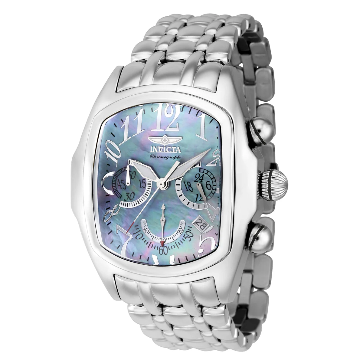 Invicta Lupah Opalia Watch w/ Mother of Pearl Dial - 44.5mm, Steel (43152) 44.5 mm kol saati