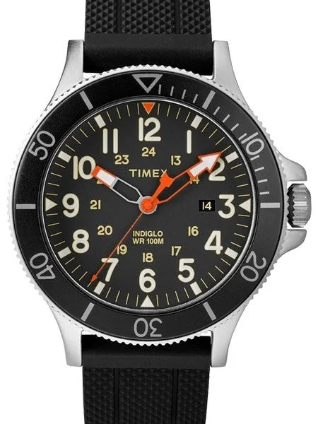 Timex Allied Coastline Quartz Watch with Black Dial and INDIGLO Night-Light #TW2R60600VQ k