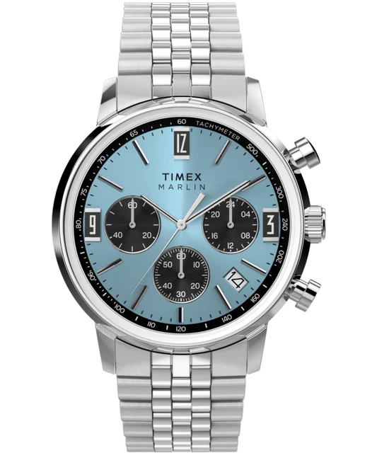 Timex Marlin® Chronograph Tachymeter 40mm Stainless Steel Bracelet Watch TW2Y66500 kol saa