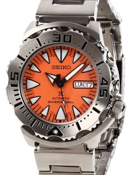 Seiko Generation Orange Monster with new 24-Jewel Automatic Movement #SRP309K1 kol saati