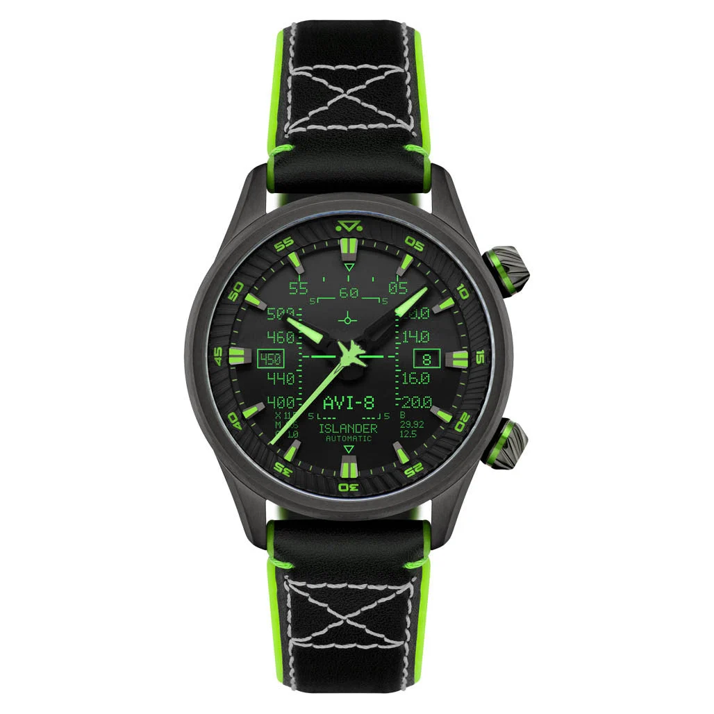 AVI-8 Islander Limited Edition F14 HUD Automatic with Gradient Charcoal Dial #AV-4142-LIW02 kol saati