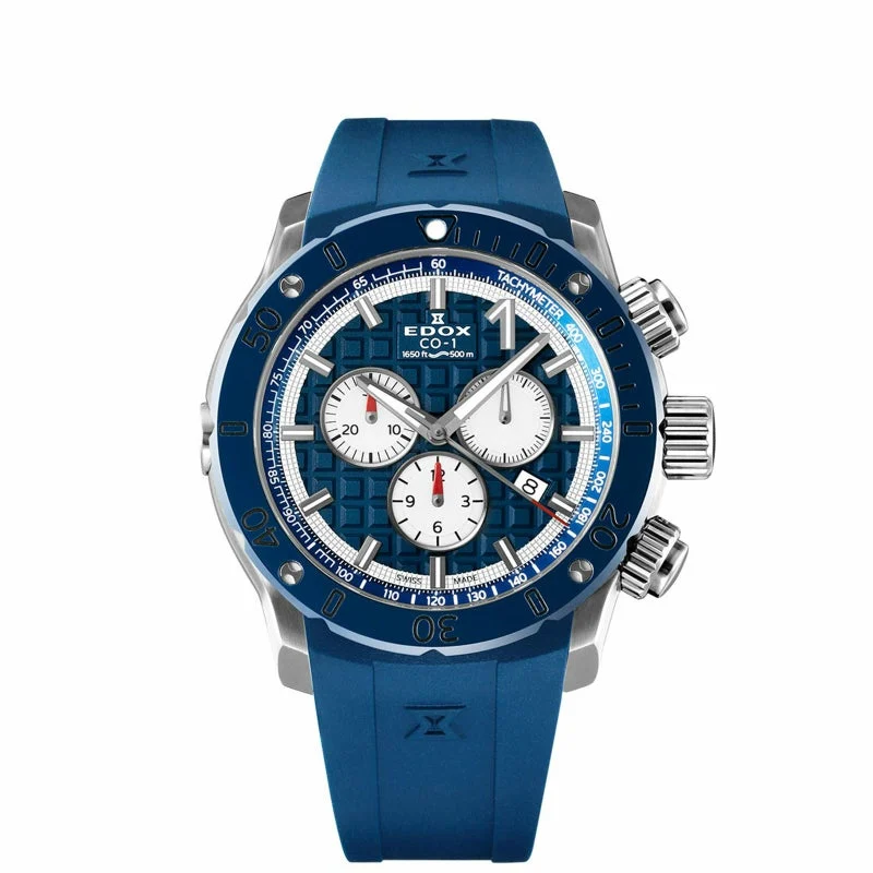 EDOX Chronorally 10221-3BU9-BUIN9 45 mm kol saati