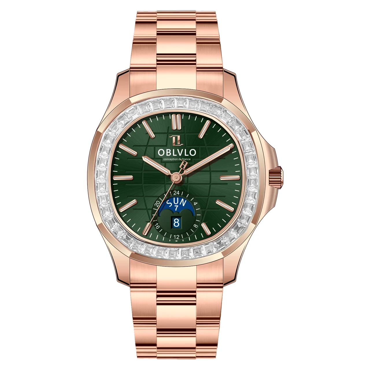 OBLVLO Series FM-SL-DD-D-PGPS-1 39 mm kol saati