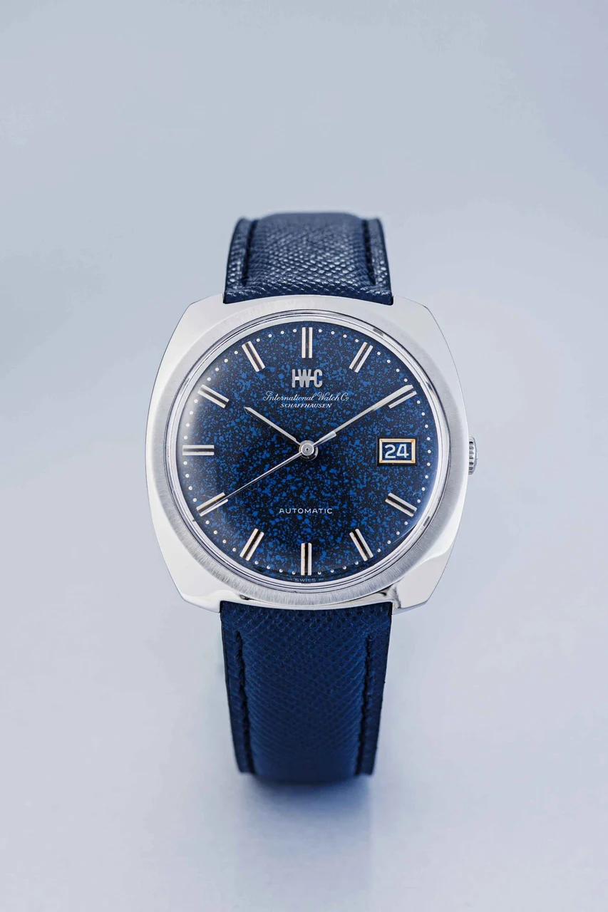 IWC Marble Blue, exceptionally rare 36 mm kol saati