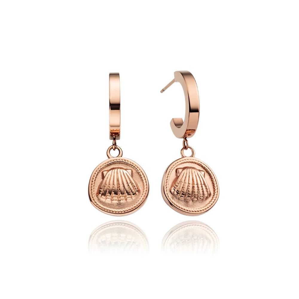 Default Scallop Coin Ohrring Roségold PH-JE-1839 kol saati