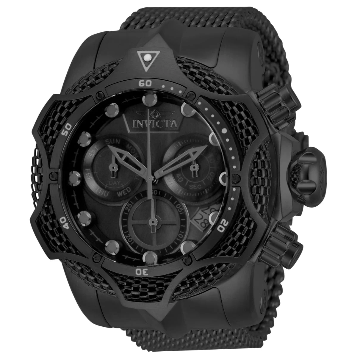 Invicta Venom Swiss Ronda Z60 FE Caliber Watch - 52.5mm. Black (32904) kol saati
