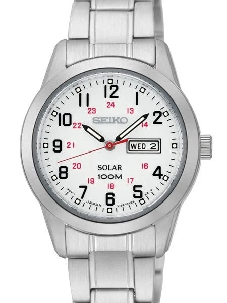 Seiko Solar Sport Watch with both 12-Hour and 24-Hour markers #SUT167 kol saati