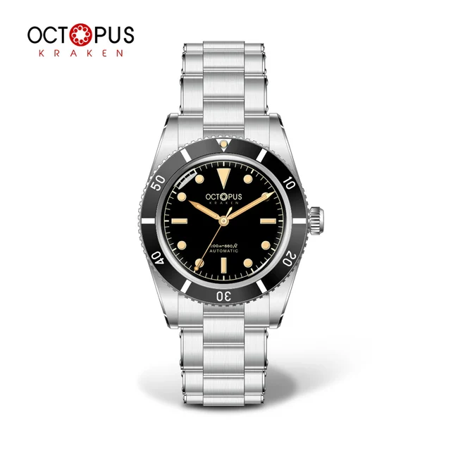 Octopus Kraken Automatic Men Watch OCT0029 Oct-0029-铅笔针/有logo/热带棕/做旧圈/PT50004/三株钢带 kol saa