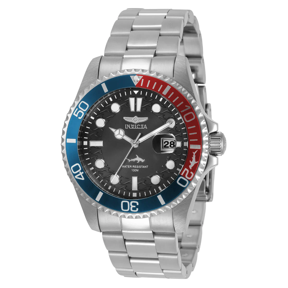 Invicta Open Box Pro Diver Currentwave Watch - 43mm. Steel (AIC-44708) 43 mm kol saati