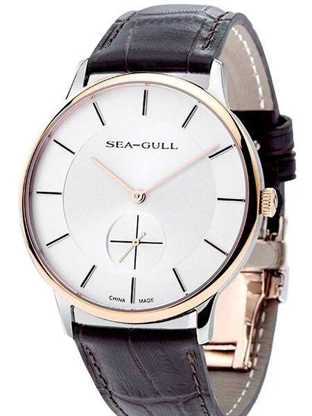 Sea-Gull Hand Wind Rose Goldtone Dress Watch with Sapphire Crystal #219.388 39 mm kol saati