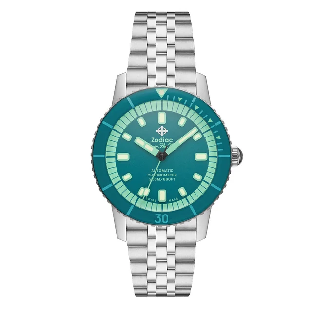 Zodiac Special Edition Super Sea Wolf 53 Aquamarine Dream #ZO9283 kol saati