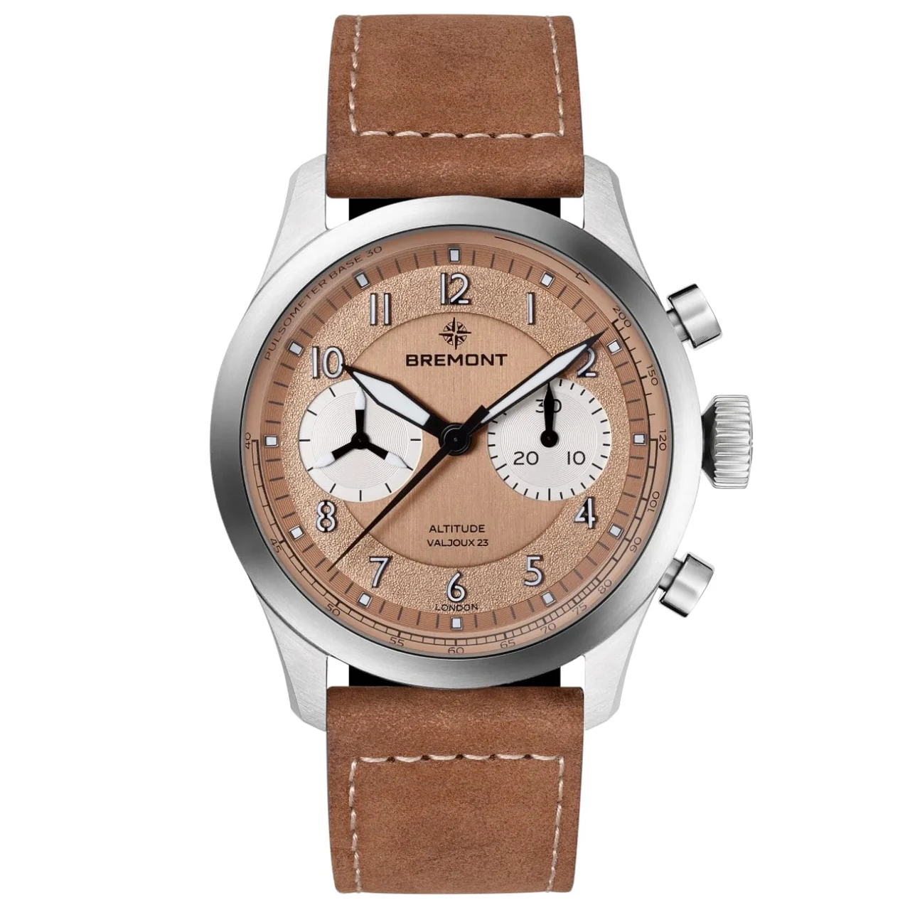 Bremont Altitude Chronograph Pulsograph Valjoux 23 ALT42-CHR-V-TI-SM-L-S 42 mm kol saati