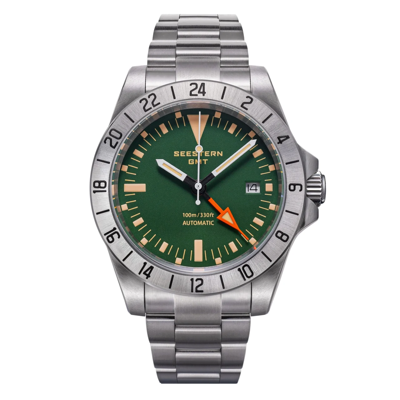 Sugess Seestern Heritage S436-2 BB Green Dial GMT Automatic 40 mm kol saati