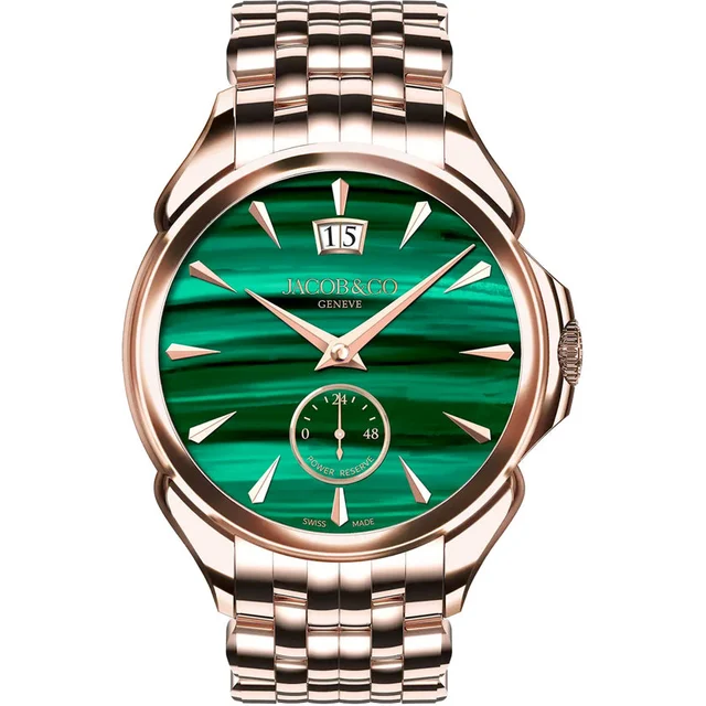 Jacob & Co. Jacob & Co. Palatial Classic Rose Gold Malachite on Bracelet PC400.40.AA.AA.A4