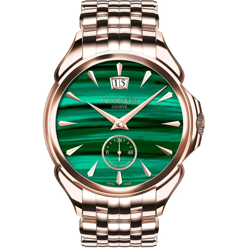 Jacob & Co. Jacob & Co. Palatial Classic Rose Gold Malachite on Bracelet PC400.40.AA.AA.A40AA kol saati