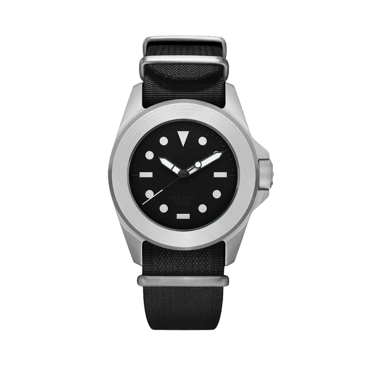 Unimatic Modello Quattro U4-AEB Limited Edition 40mm - Black on Fabric Strap w/ Additional Fabric Strap 40 mm kol saati
