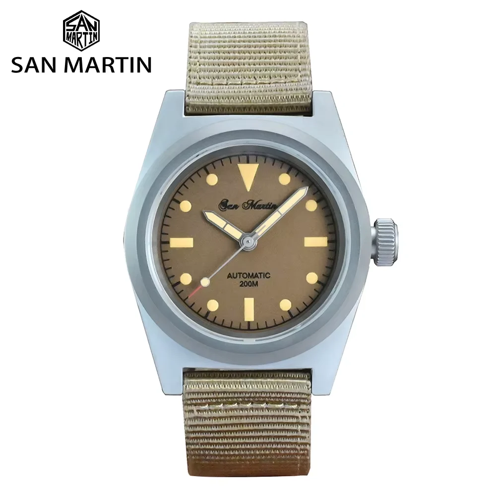 San Martin Retro Men Pilot Watch Military YN55 Automati San Martin 38mm Retro Men Pilot Watch Military YN55 Automati 38 mm kol saati