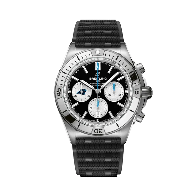 Breitling Chronomat B01 42 NFL Carolina Panthers Edition AB01342B1B5S1 kol saati