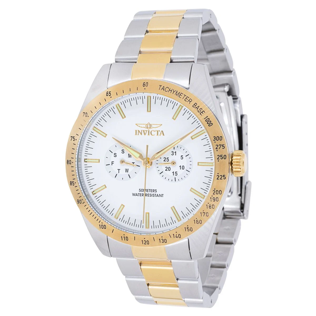 Invicta Open Box Specialty Watch - 44mm, Gold, Steel (AIC-45976) 44 mm kol saati
