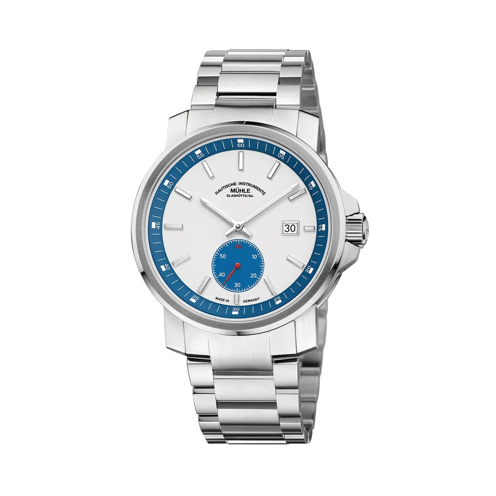 Muhle Glashutte Big Small Seconds Automatic 42.4mm - White on Bracelet M1-25-87-MB 42.4 mm kol saati