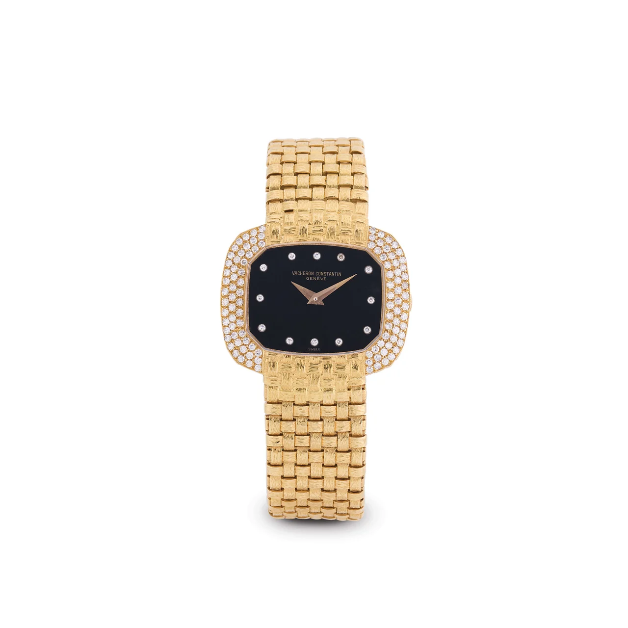 Vacheron Constantin VACHERON CONSTANTIN, REF. 33503P, ONYX DIAL, DIAMOND BEZEL, 18K YELLOW GOLD kol saati