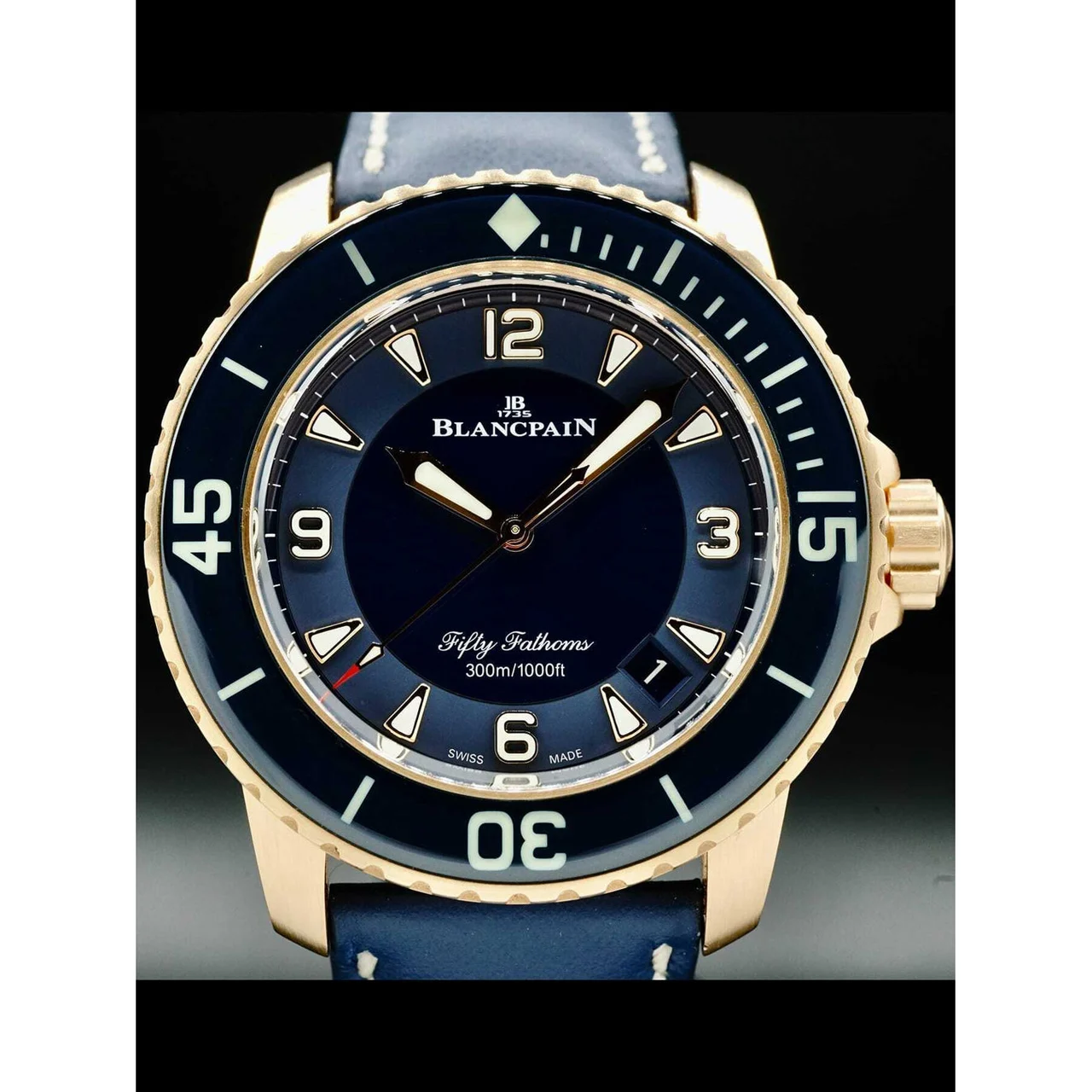 Blancpain Fifty Fathoms Automatic Ceramic 5015 3603C 63B 210000034145 45 mm kol saati