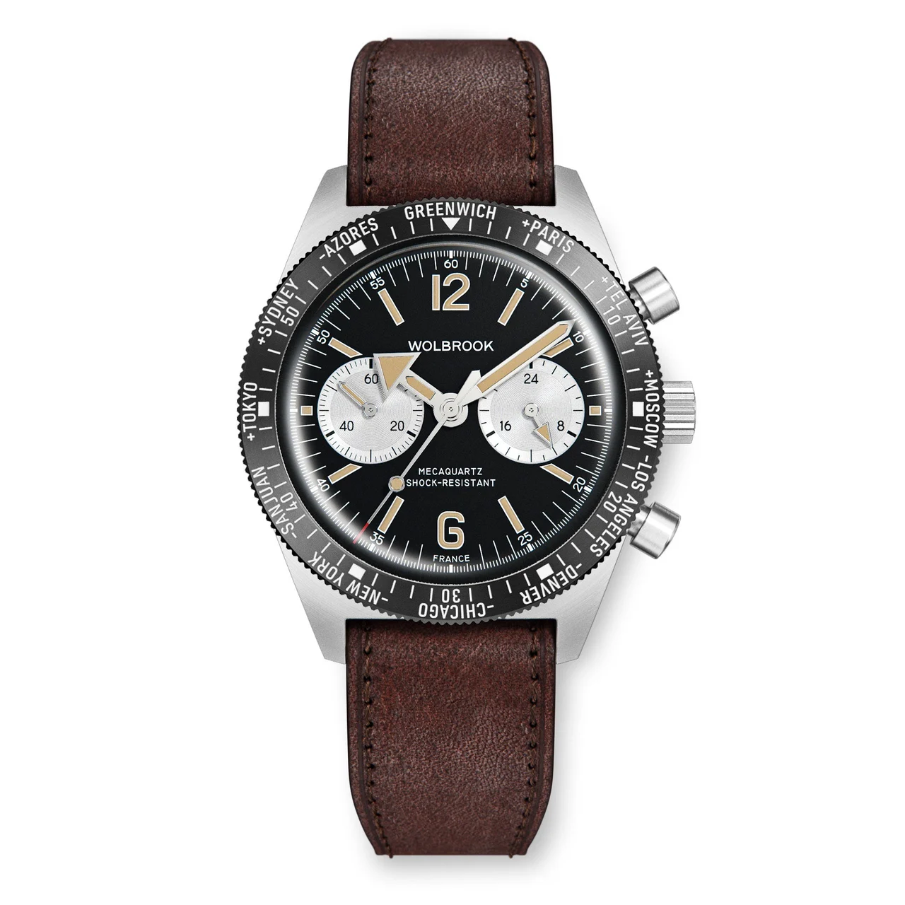 Wolbrook 24-SWCM-293-LR3-BRN-X15 48 mm kol saati