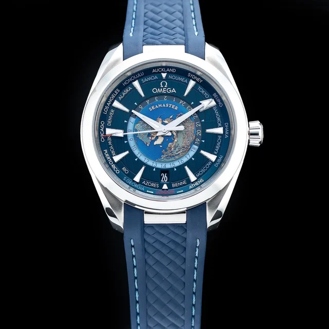 OMEGA Seamaster Aqua Terra 150m GMT World Timer 43mm 210009N32957 kol saati
