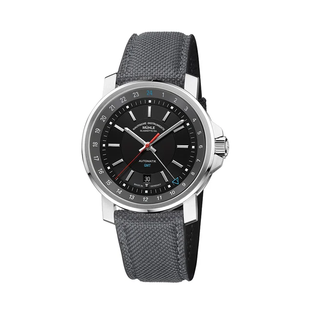 Muhle Glashutte Big GMT 42.4mm - Anthracite on Fabric Strap M1-25-93-CB-V kol saati