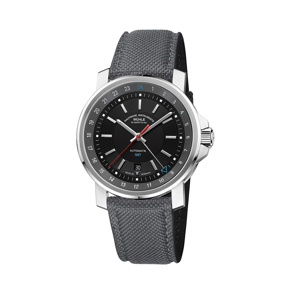 Muhle Glashutte Big GMT 42.4mm - Anthracite on Fabric Strap M1-25-93-CB-V 42.4 mm kol saati