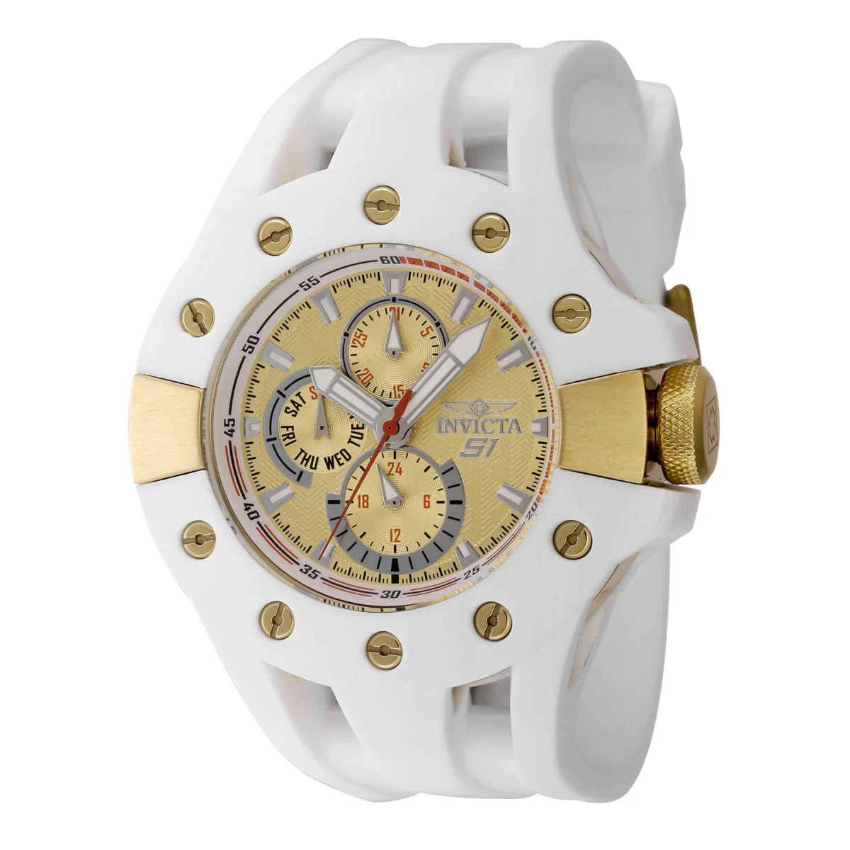 Invicta Rally Splitter Watch - 49mm. White (48127) 49 mm kol saati