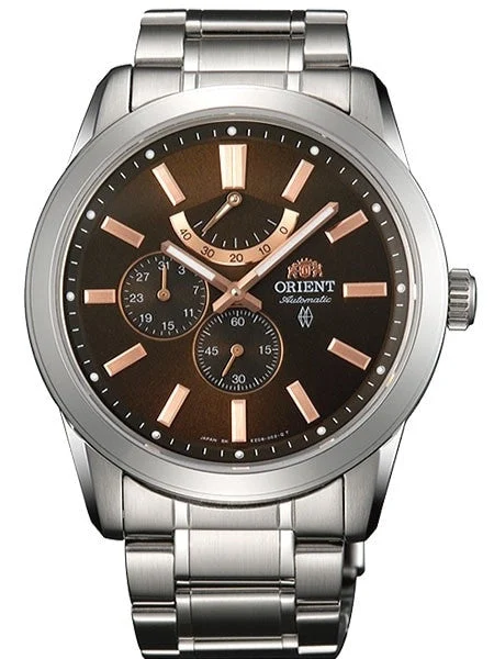 Orient Regent Automatic Watch with Sapphire Crystal and Power Reserve Indicator #EZ08002T 42 mm kol saati