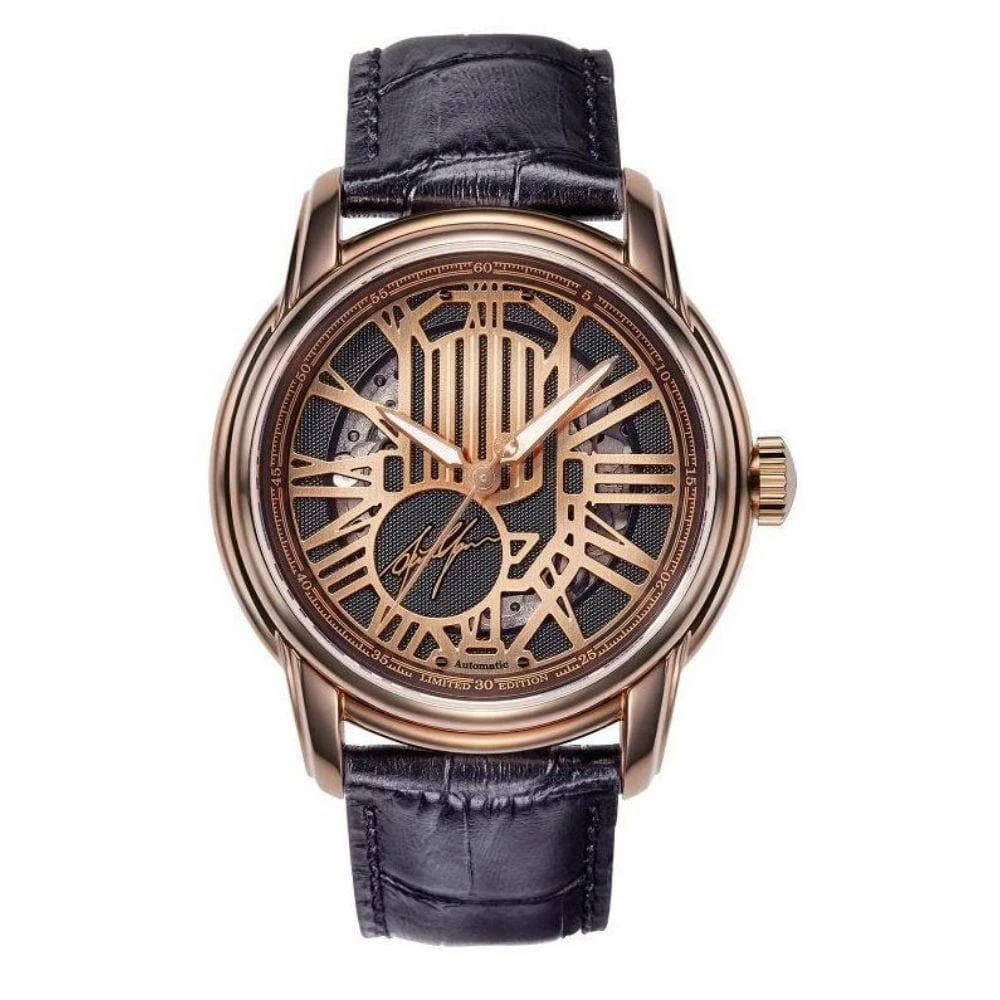 Aries Gold Aaron Yan AAYAN1120 RG-BKRG 43 mm kol saati