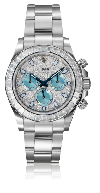 Rolex Ref. 116576 TBR, self-winding, chronograph, minute and hour recorders, pavé-set dial