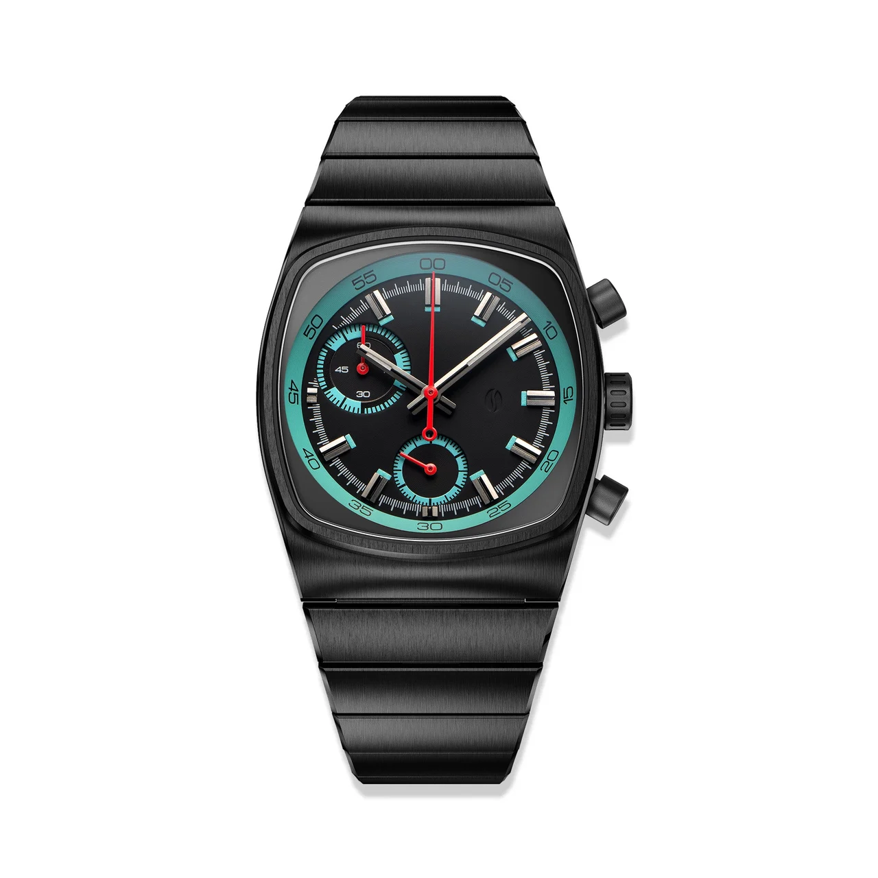 Brew Watches Metric - Chromatik Chronograph Watch METRIC-TEAL-PVD-BLK 36 mm kol saati