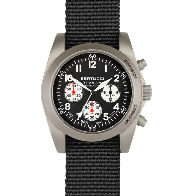 Bertucci American Field Titanium Chronograph Watch with Sapphire Crystal #13343 kol saati