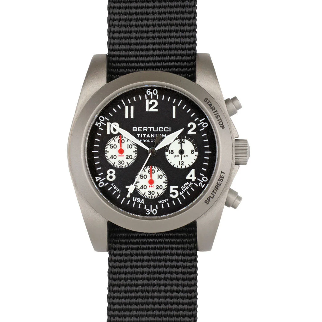 Bertucci American Field Titanium Chronograph Watch with Sapphire Crystal #13343 42 mm kol saati