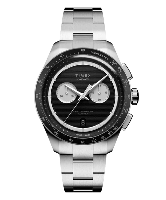 Timex Atelier Chronograph Quartz M1q 40mm Swiss Made Stainless Steel Bracelet TW6A06900 ko