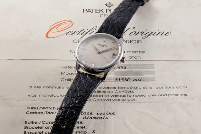 Patek Philippe Reference 3998P, Calatrava, Platinum kol saati