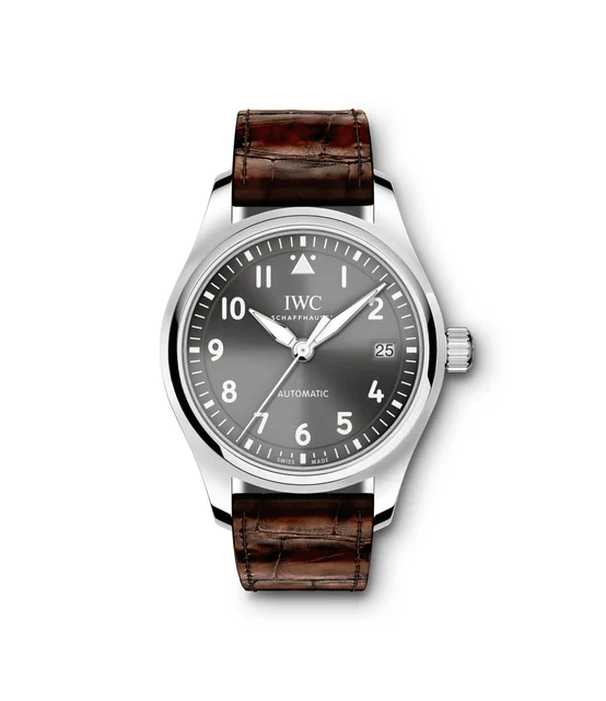IWC Pilot's Watch 36 Ref IW324001 Grey Dial kol saati